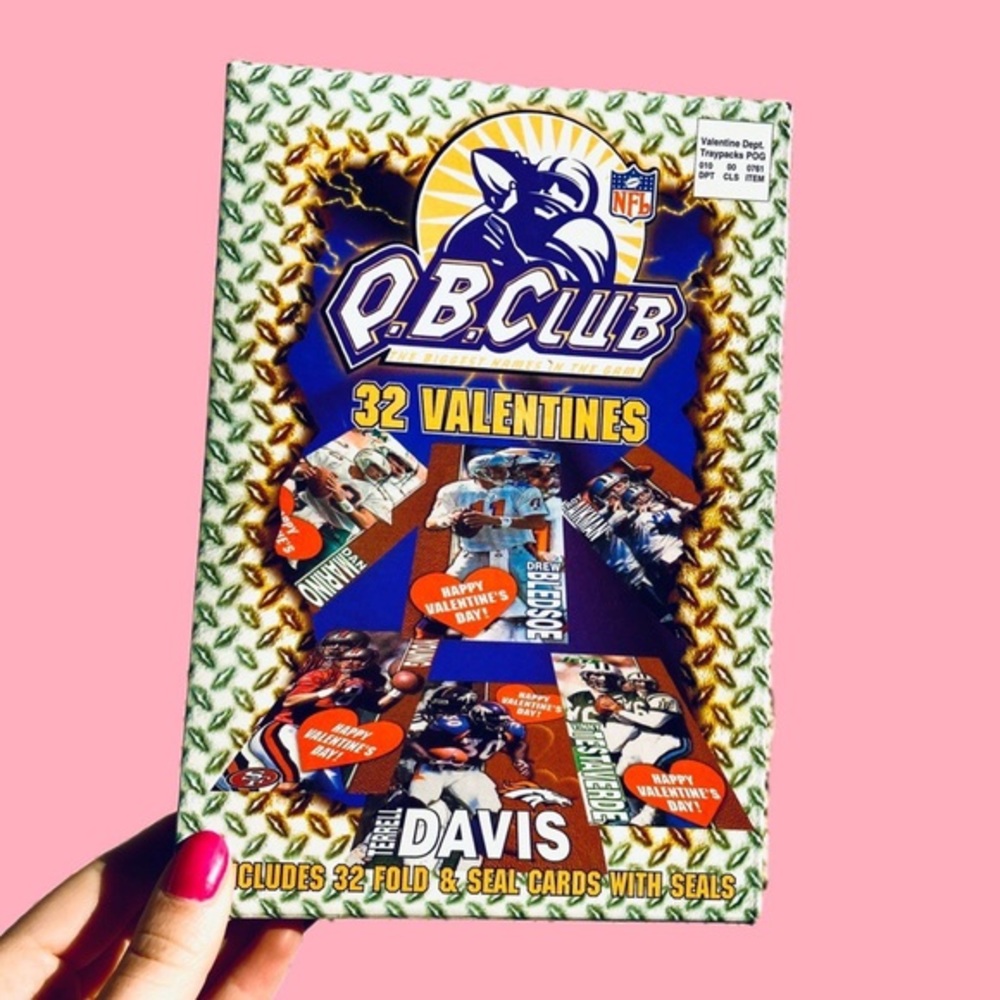 Vintage 1999 90s Football Valentine’s Day Cards